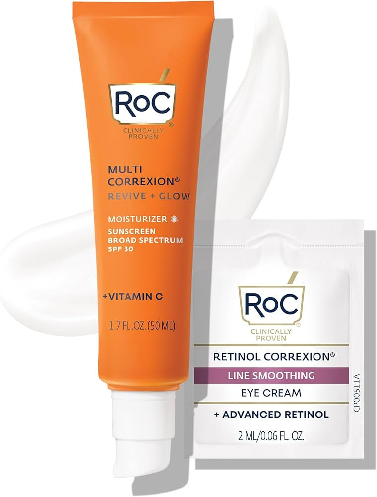 RoC Multi Correxion Revive + Glow Vitamin C Broad Spectrum SPF 30 Moisturizer (1.7 oz) with Retin... | Amazon (US)