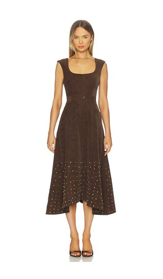 Kenny Suede Studded Midi Dress | Revolve Clothing (Global)