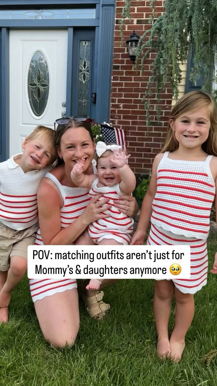 The fact that Sofia Grainge includes BOTH boy & girl styles? Immediate yes from me 👏🏼 Every family matching I have found is poor quality-UNTIL NOW! I am loving these sets! My son always asks “Mommy can I be matchables too?”-and now I can finally say YES! 🤍

These outfits are PERFECT for Memorial Day or 4th of July! 🇺🇸

As a mom with multiple kids, I love finding pieces that let everyone match without feeling cheesy. Soft, neutral, comfy, and easy to style — basically my dream mom find on Amazon. 

Saving this brand forever 🤍

#AmazonFind #MatchingMommyAndMe #SofiaGrainge #BoyMomStyle #GirlMomStyle NeutralKidsFashion AmazonMomFinds

#LTKmomlife #LTKKids #LTKBaby