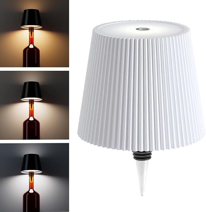 Wireless Bottle Lamp,LED Wine Bottle Light Rechargeable Bottle Lights,Stepless Dimming Table Lamp... | Amazon (US)
