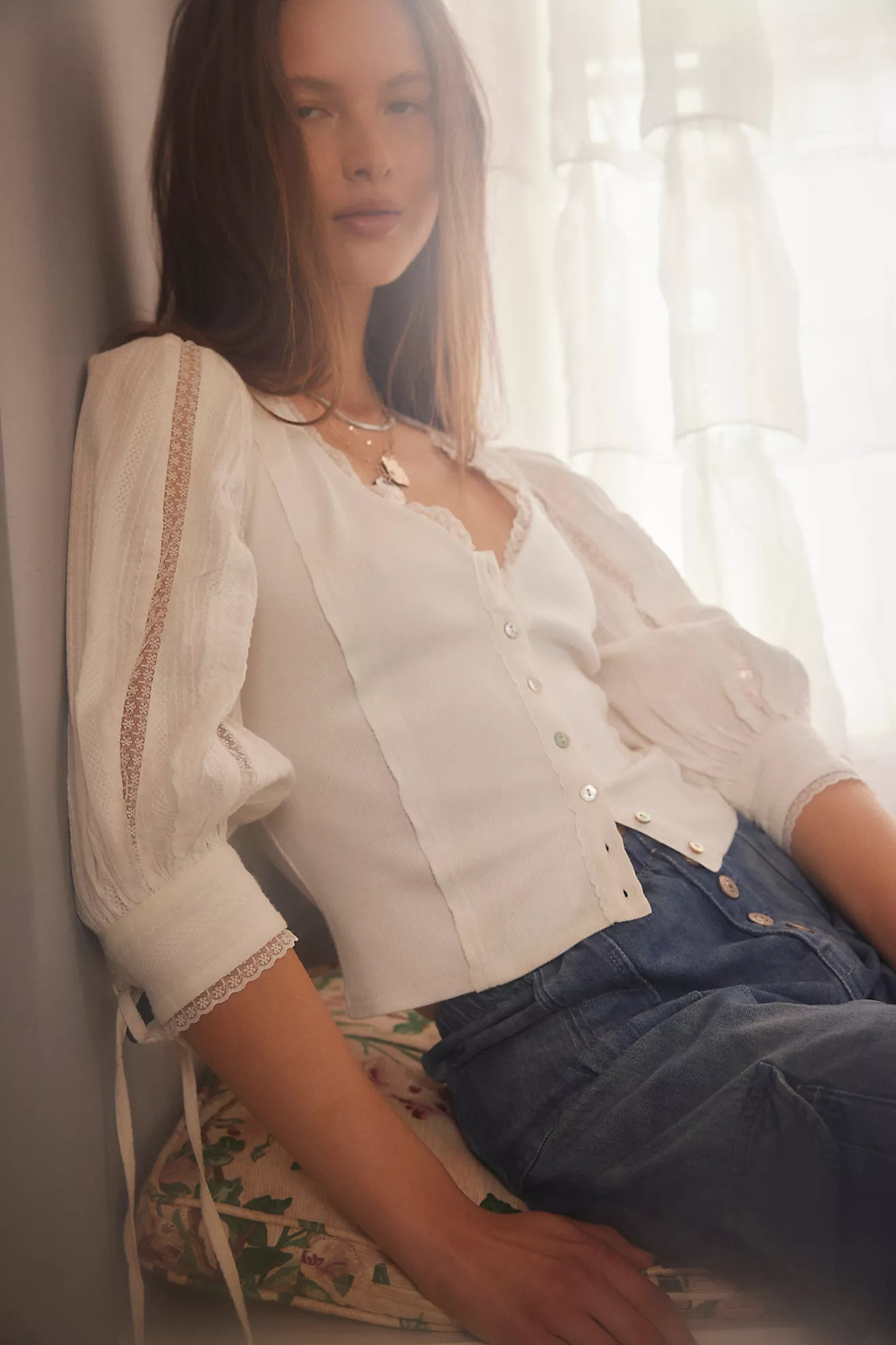 Sumner Lace Blouse | Free People (Global - UK&FR Excluded)