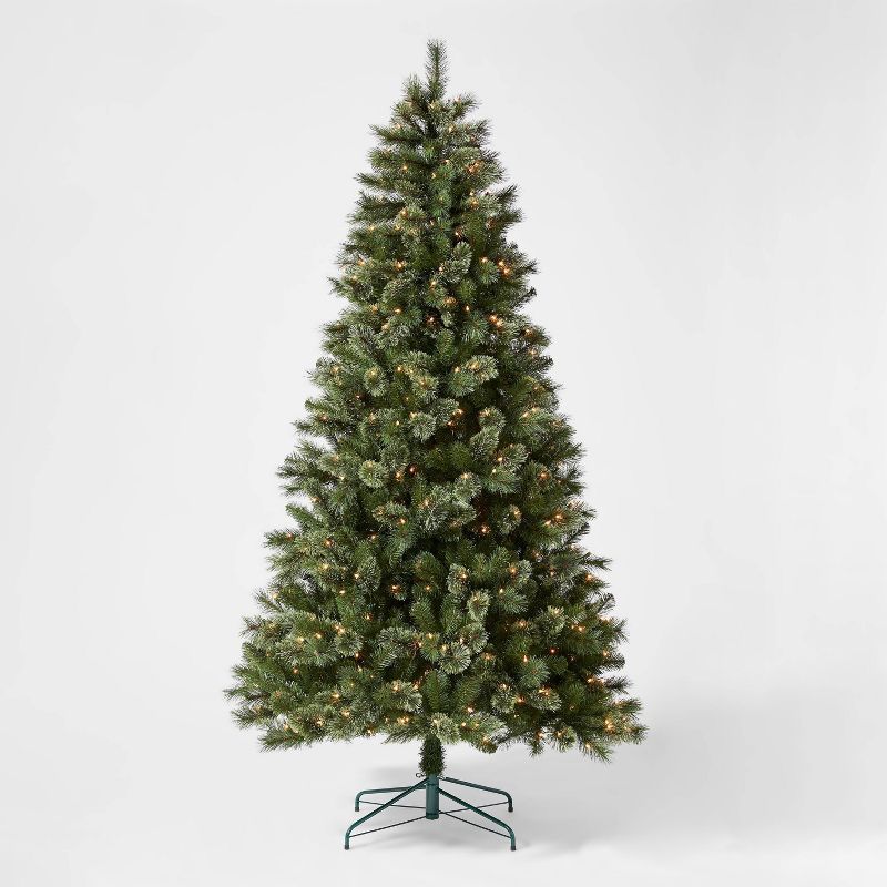 7.5' Pre-Lit Full Virginia Pine Artificial Christmas Tree Clear Lights with AutoConnect - Wonders... | Target