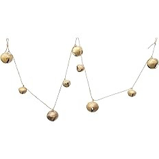 Creative Co-Op 76" L Jingle Bell, Gold Finish Metal Garlands, Multi | Amazon (US)