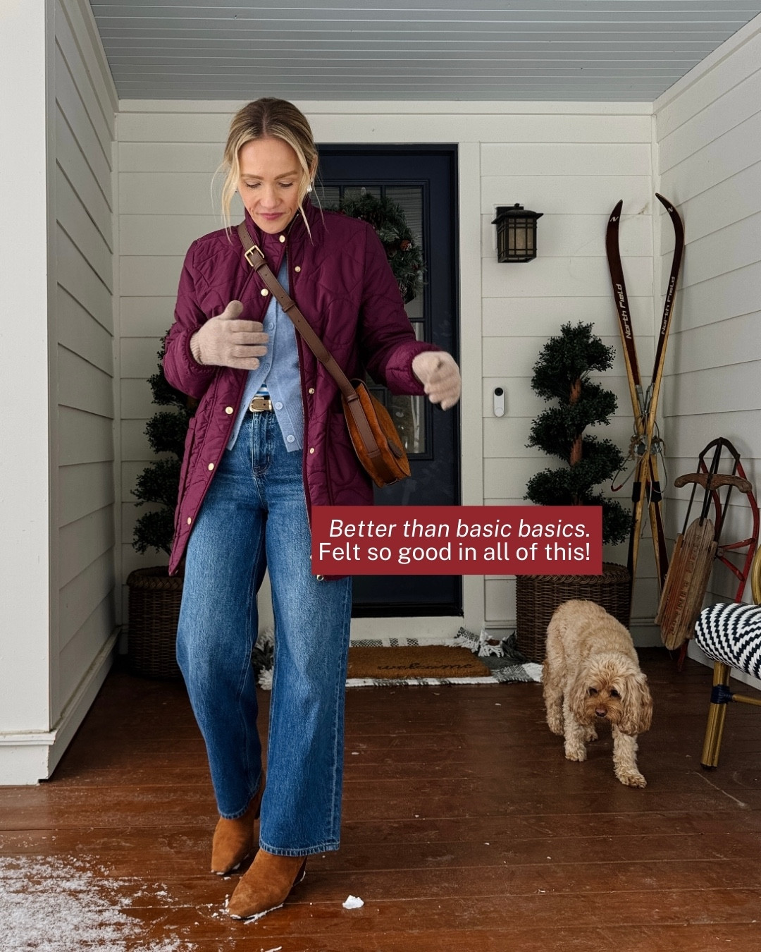 Wearing my regular size in all ~ quince new brushed cashmere cardigan, Kule tee, quilted jacket, favorite silver earrings, suede saddle crossbody bag, j.crew ankle boots, factory jeans fit true to size 5’3”, cashmere socks & gloves xo, Claire 

#LTKFindsUnder100 #LTKootd #LTKFindsUnder50