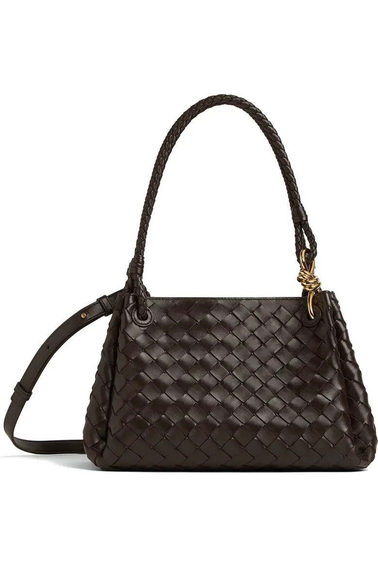 Bottega Veneta Small Parachute Intrecciato Leather Shoulder Bag in 2190 Fondant-M Brass at Nordstrom | Nordstrom