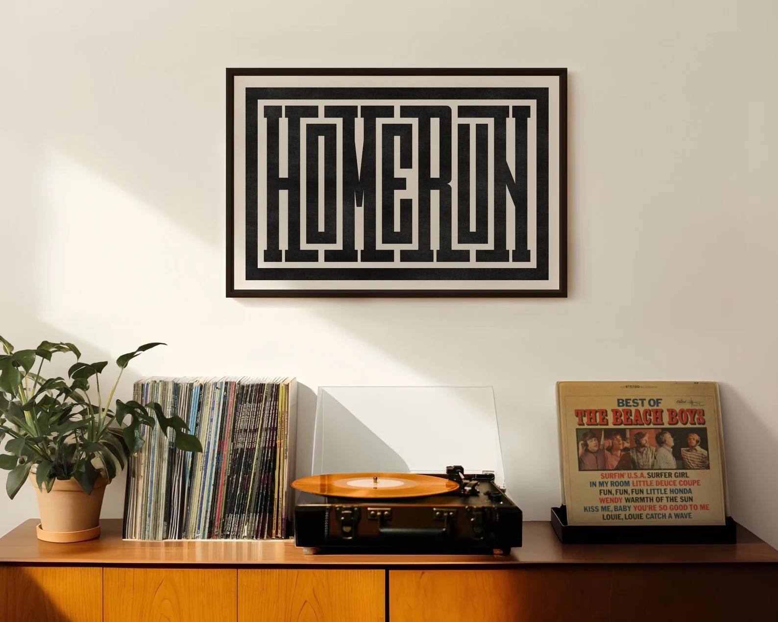 Baseball Art - “Home Run” Typography Print - Baseball Wall Decor, Boys Room Decor, Baseball W... | Etsy (US)