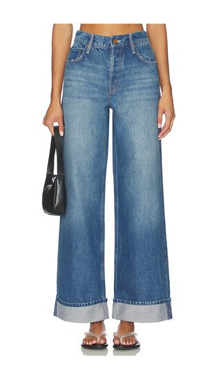 MOTHER The Smoothie Skimp Cuff Jeans in Blue. - size 26 | Revolve Clothing (Global)