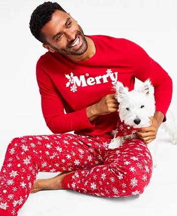 Family Pajamas Matching Men's Merry Snowflake Mix It Family Pajama Set, Created for Macy's & Revi... | Macys (US)