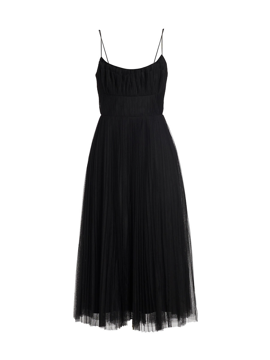 Women's Tulle Midi-Dress - Black - Size 0 | Saks Fifth Avenue