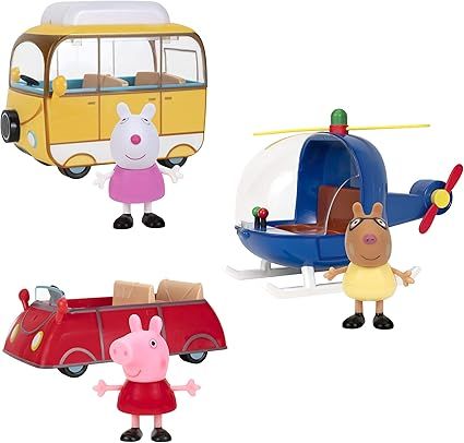 Peppa Pig Little Vehicle 3 Pack - Includes 3 Character Toy Figures Like Suzy Sheep and Pedro Pony... | Amazon (US)