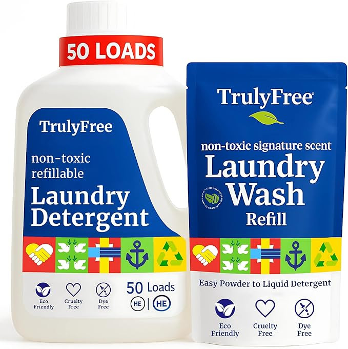 Natural Laundry Detergent for Sensitive Skin | Eco Friendly, Plant Based, Baby Clothes Safe | Cle... | Amazon (US)
