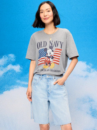 Old Navy x Disney Mickey Mouse Logo-Graphic T-Shirt for Adults | Old Navy (US)