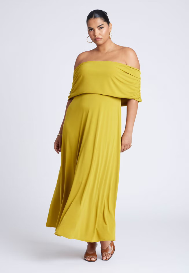 Off The Shoulder Maxi Dress | Eloquii