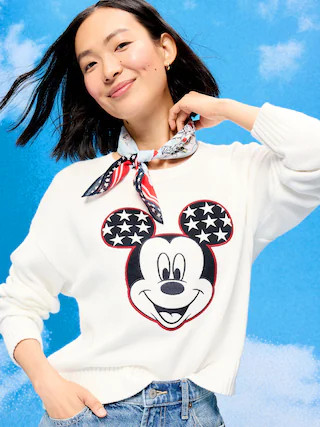 Old Navy x Disney Mickey Mouse Crew-Neck Graphic Sweater for Women | Old Navy (US)