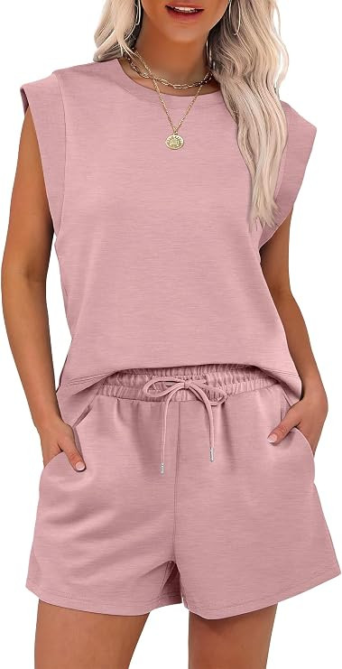 ANRABESS Two Piece Sets for Women 2026 Summer Short Lounge Set Casual Beach Vacation Outfits Spri... | Amazon (US)