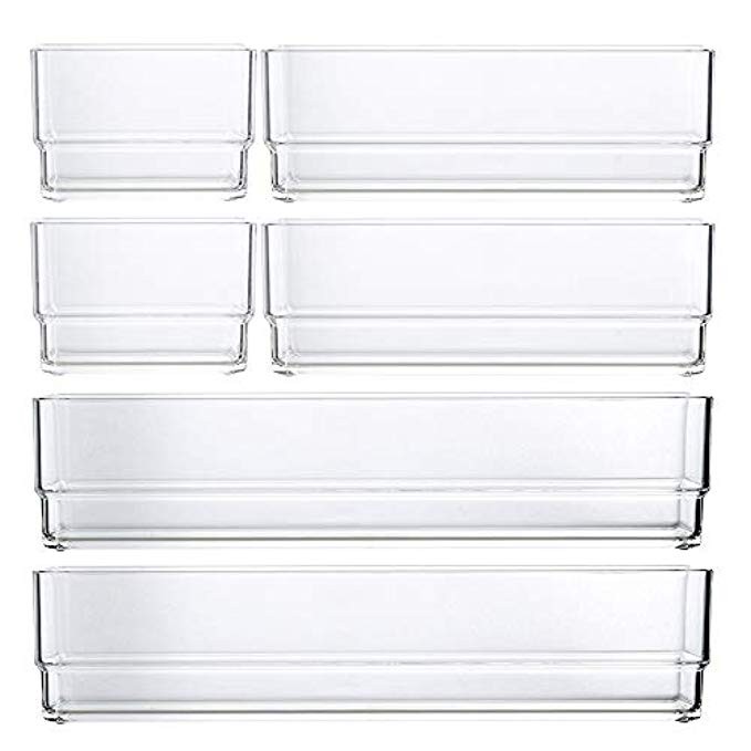 STORi Clear Plastic Drawer Organizers | 6 Piece Set | Amazon (US)