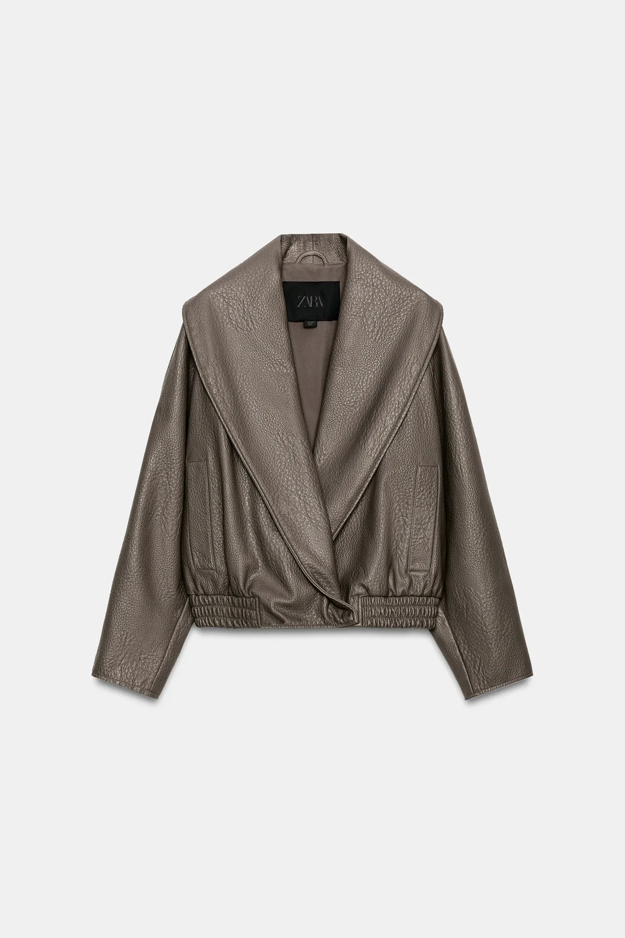 ZW COLLECTION LEATHER EFFECT DOUBLE-BREASTED JACKET | Zara UK