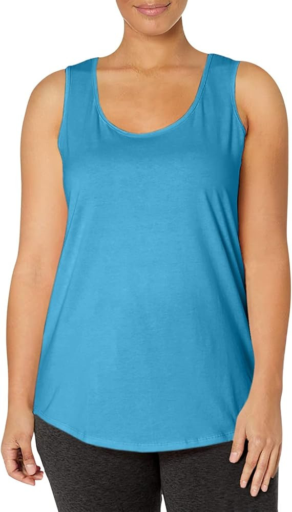 Just My Size Women's Plus-SizeJersey Shirttail Hem Tank Top at Amazon Women’s Clothing store | Amazon (US)