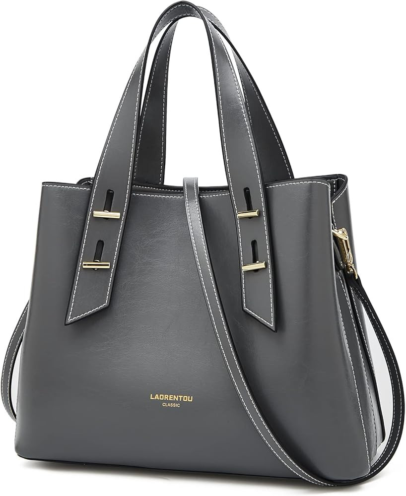 LAORENTOU Cow Leather Purses and Small Handbag for Women Satchel Tote Bag Ladies Shoulder Bag for... | Amazon (US)