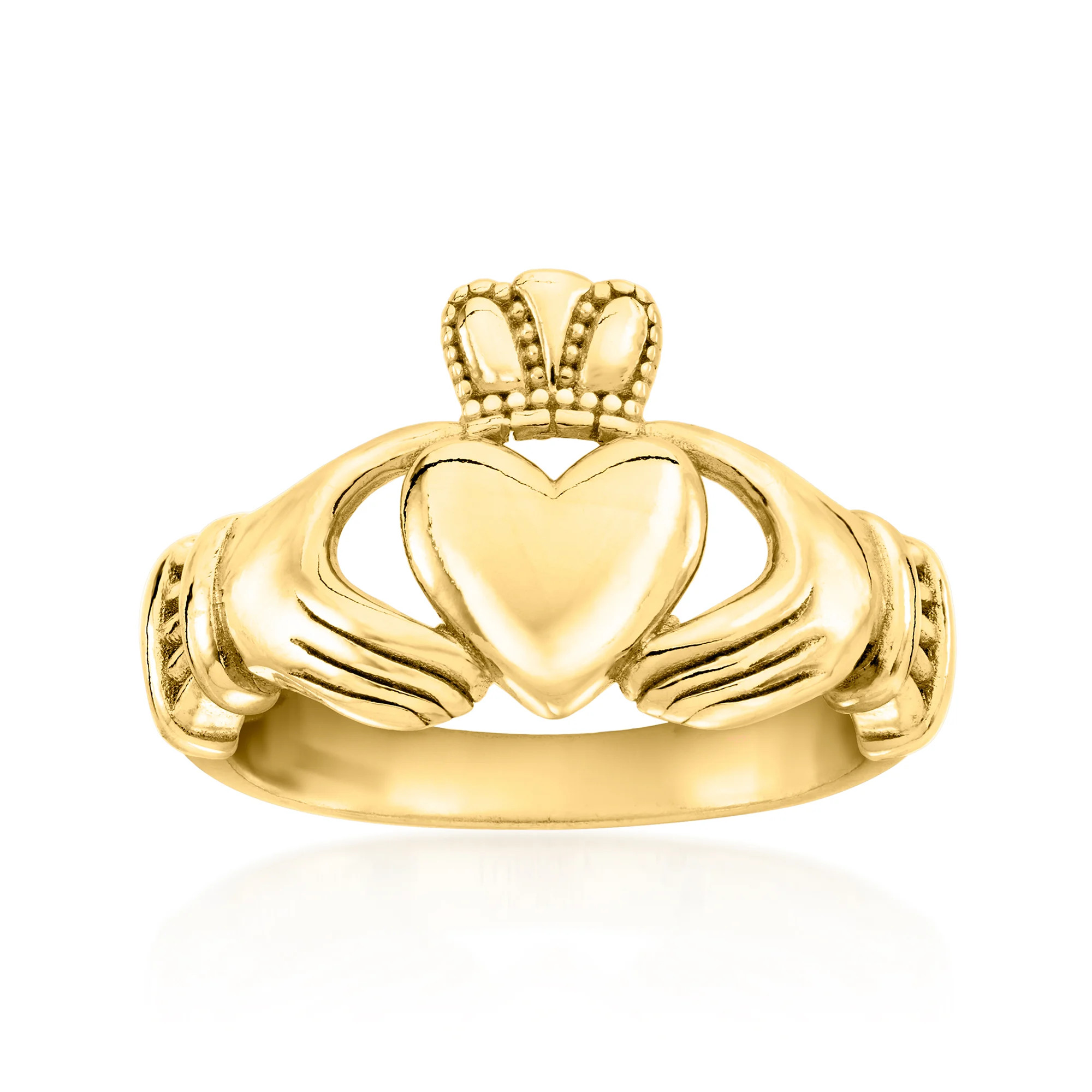 18kt Gold Over Sterling Claddagh Ring | Ross-Simons