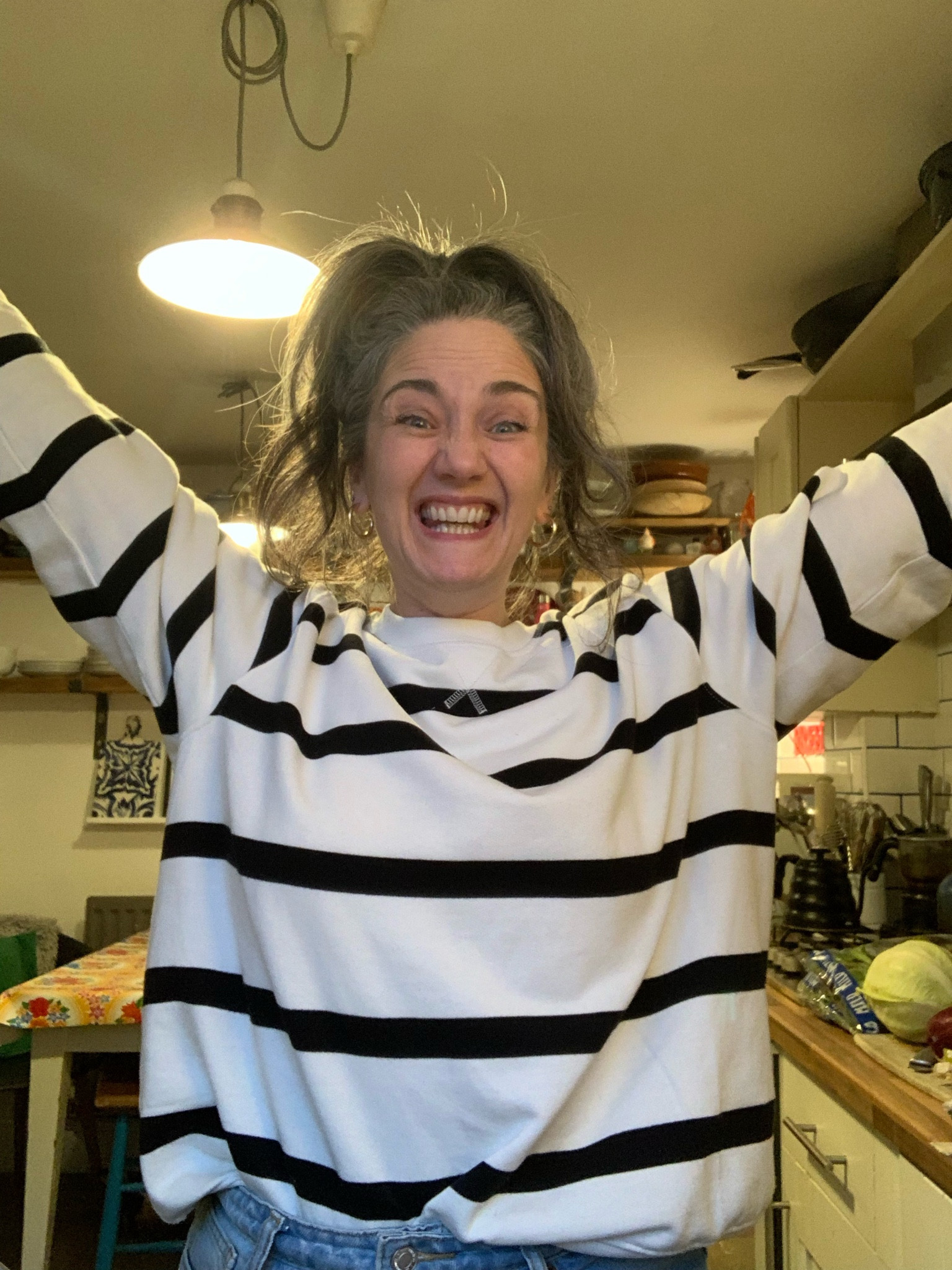 Size up in this M&S striped sweater 