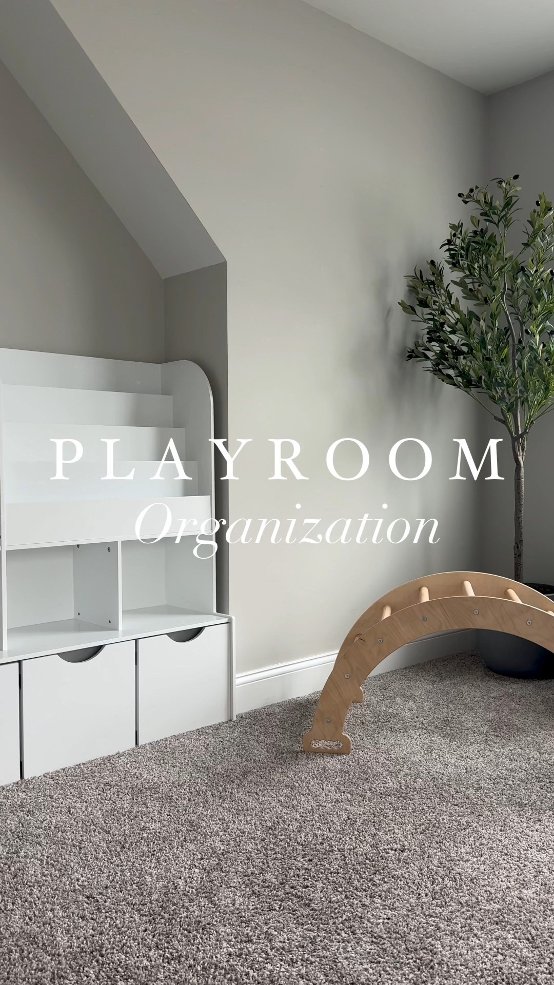 Our favorite shelves and storage containers for toys in the playroom!