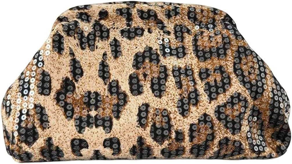Verdusa Women's Vintage Sequin Leopard Evening Bag Y2K Clutch Purses | Amazon (US)