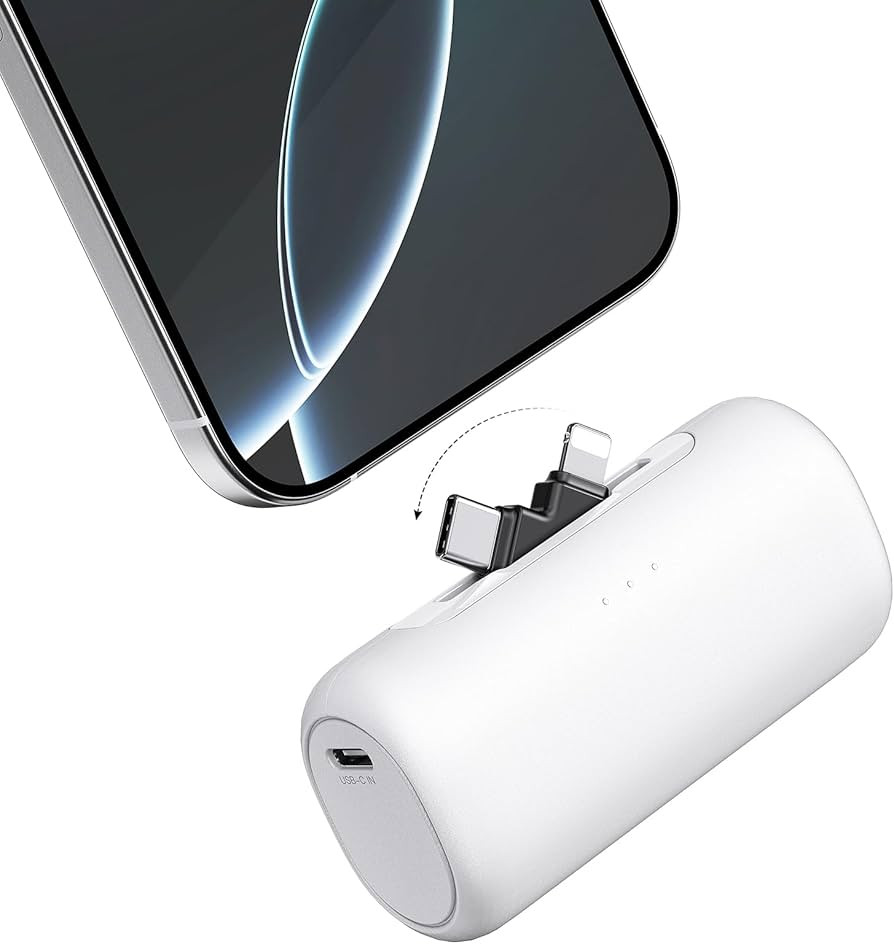 Portable Charger for iPhone with 2-in-1 Connector,5000mAh Small Power Bank, Fast Charging Compati... | Amazon (US)