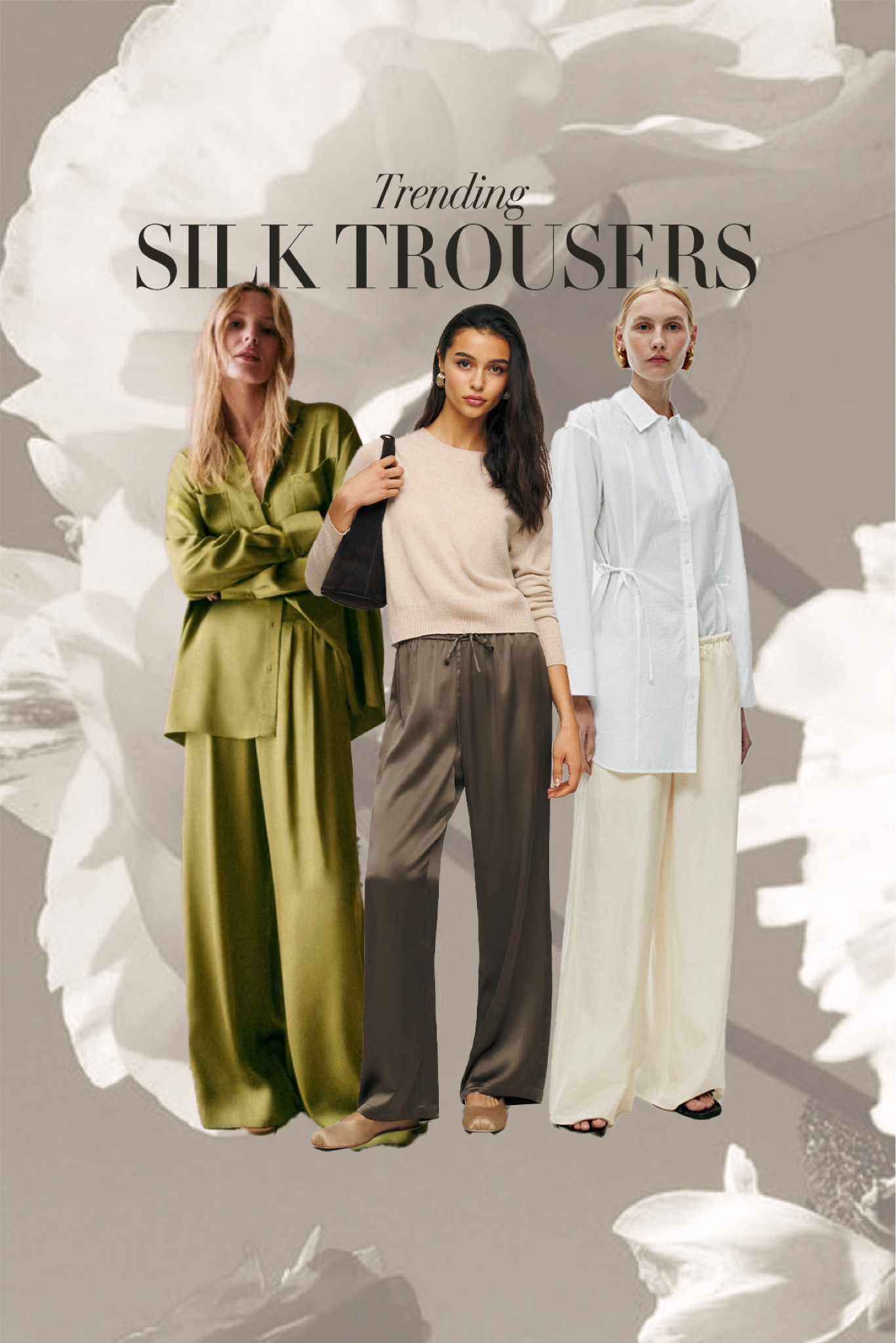 Silk trousers are perfect for elevated workwear ideas as we head into autumn 🦢🦢
Arket silk trousers | Sezane Azzio silk trousers | Green silky pants | Massimo Dutti darted wide leg silk trousers | Reformation Olina Silk Pant | M&S Metallic Drawstring Wide Leg Trousers | Black silk trousers | Elevated workwear outfit 

#LTKworkwear #LTKuk #LTKautumn