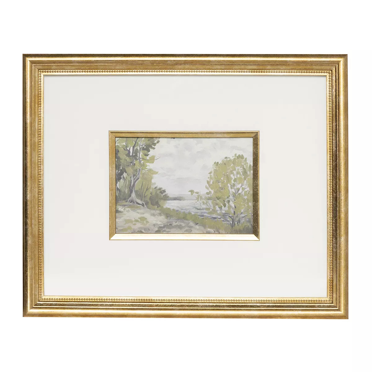 Belle Maison Landscape Art Under Glass, White | Kohl's