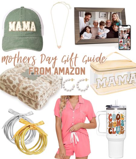 Mother’s Day gift guide for the young mom all on Amazon! Shop all your Mother’s Day gift ideas on Amazon! Mama hat, mama makeup bag, tumblr, pajama set, bangle bracelets, earrings, barefoot dreams blanket and more!! 

#LTKGiftGuide