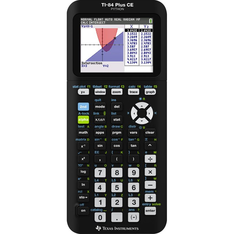 Texas Instruments TI-84 Plus CE Graphing Calculator High School and College, Black | Walmart (US)