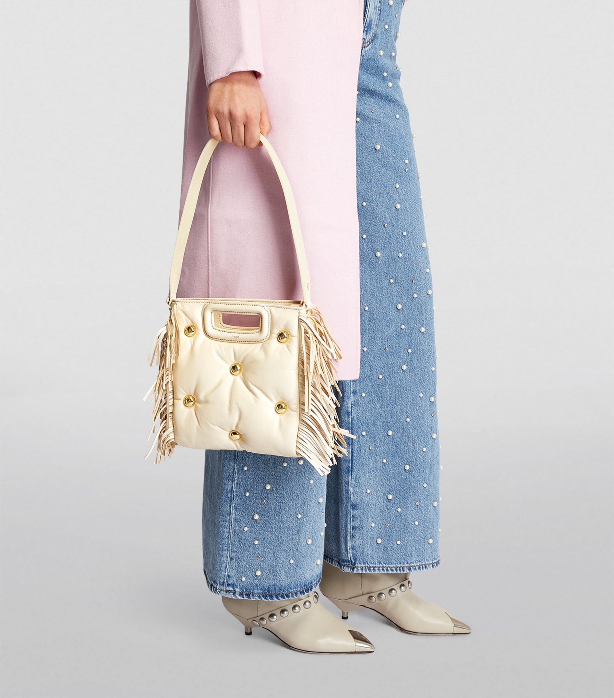 Leather Studded M Cross-Body Bag | Harrods