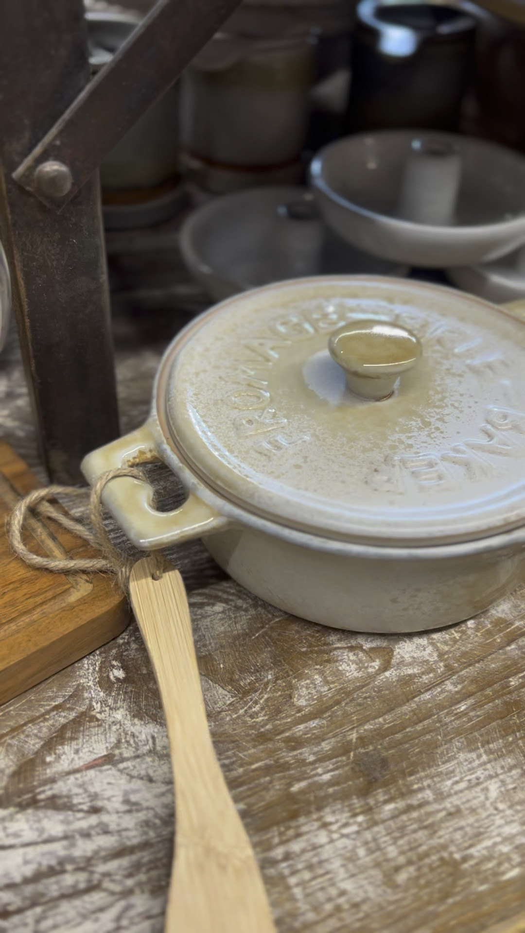 Functional and stylish kitchen finds! Bread box oval shaped metal lid off white, Brie bakers stoneware with lids and wood spreaders, set of 3 stainless steel strainers with gold finish.

#LTKGiftGuide #LTKHome #LTKVideo