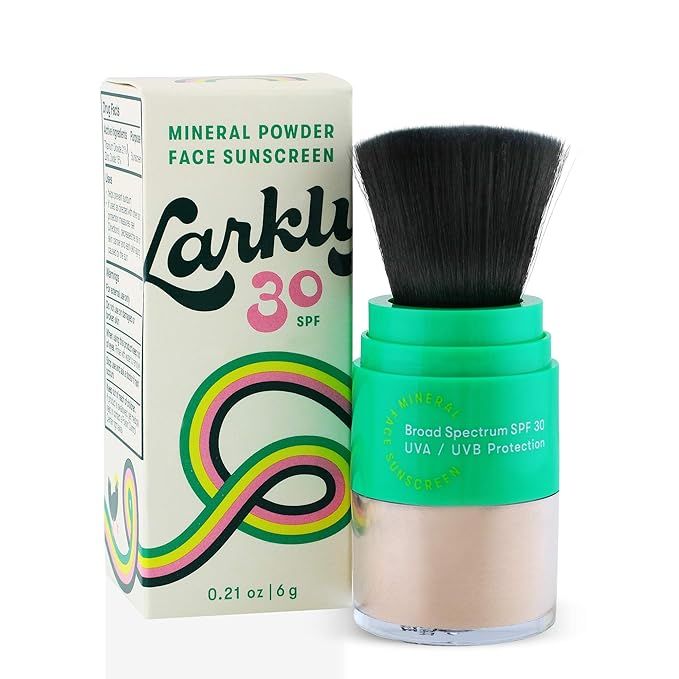 Larkly SPF 30 Mineral Powder Face Sunscreen with Zinc Oxide | Vegan and Reef Friendly | Amazon (US)