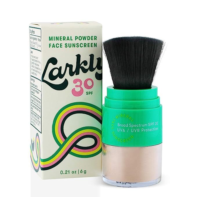 Larkly SPF 30 Mineral Powder Face Sunscreen with Zinc Oxide | Vegan and Reef Friendly | Amazon (US)