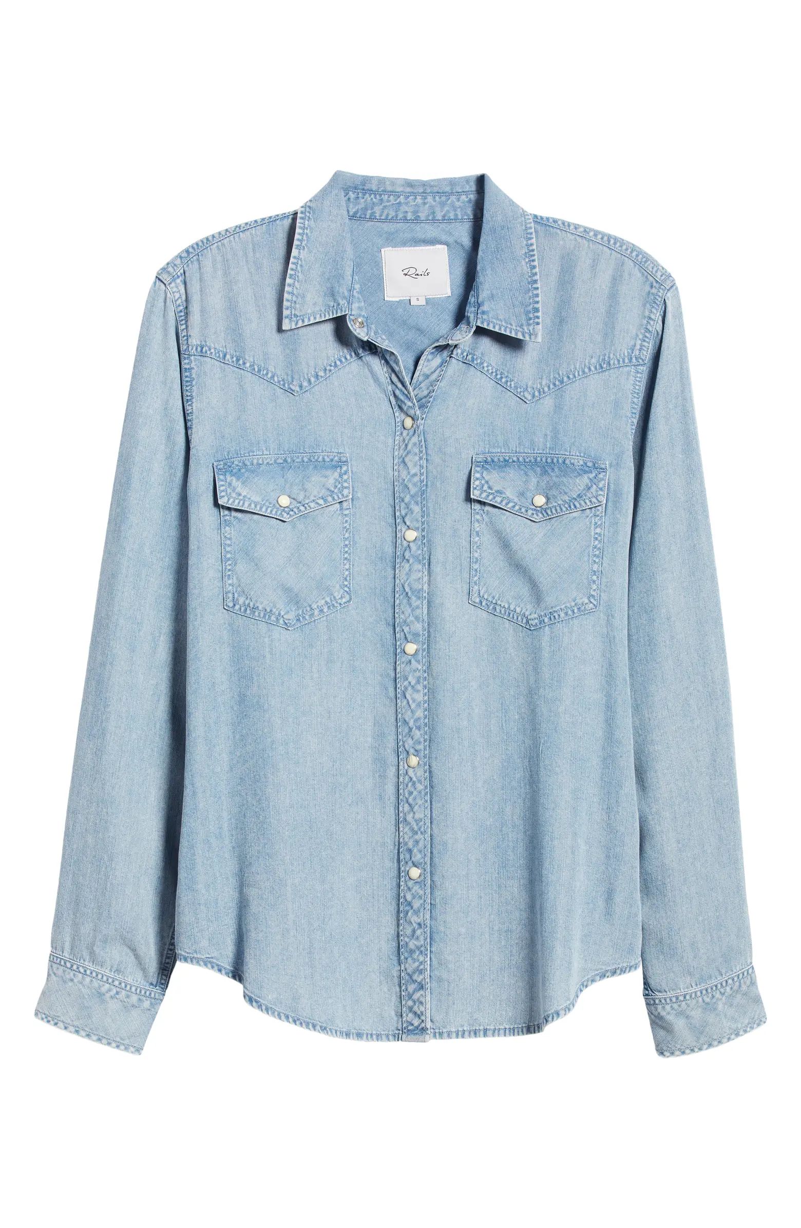 Remi Chambray Snap Front Western Shirt | Nordstrom