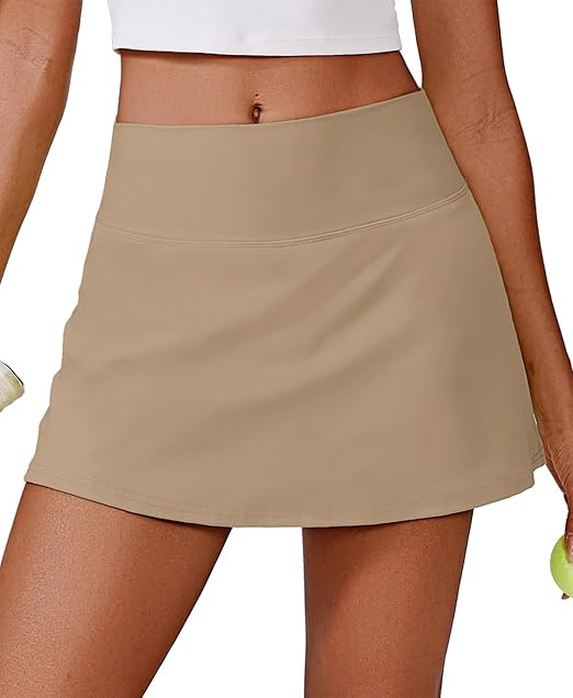 PINSPARK Womens Tennis Skirt High Waisted Golf Skort with 2 Pockets Stretchy Athletic Skirts for ... | Amazon (US)