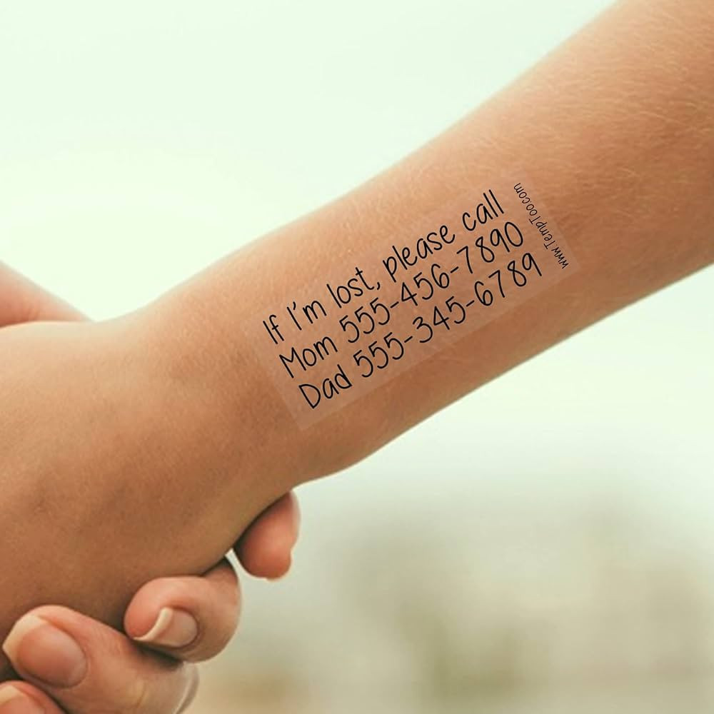 Temp Too The Child Safety Tattoo - 8 Count - Theme Park Character Tattoos | Amazon (US)