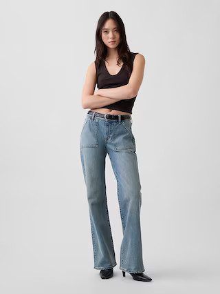 Mid Rise Relaxed Flare Jeans | Gap (US)