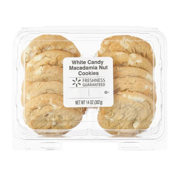 Freshness Guaranteed White Candy Macadamia Nut Cookies, 14 oz, 10 Count - Walmart.com | Walmart (US)