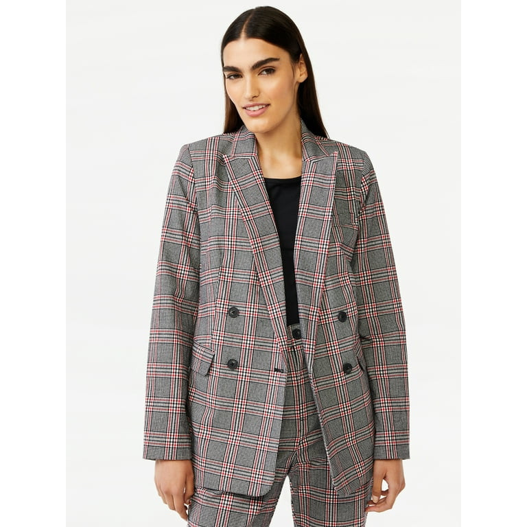 Free Assembly Women's Slim Double Breasted Blazer | Walmart (US)