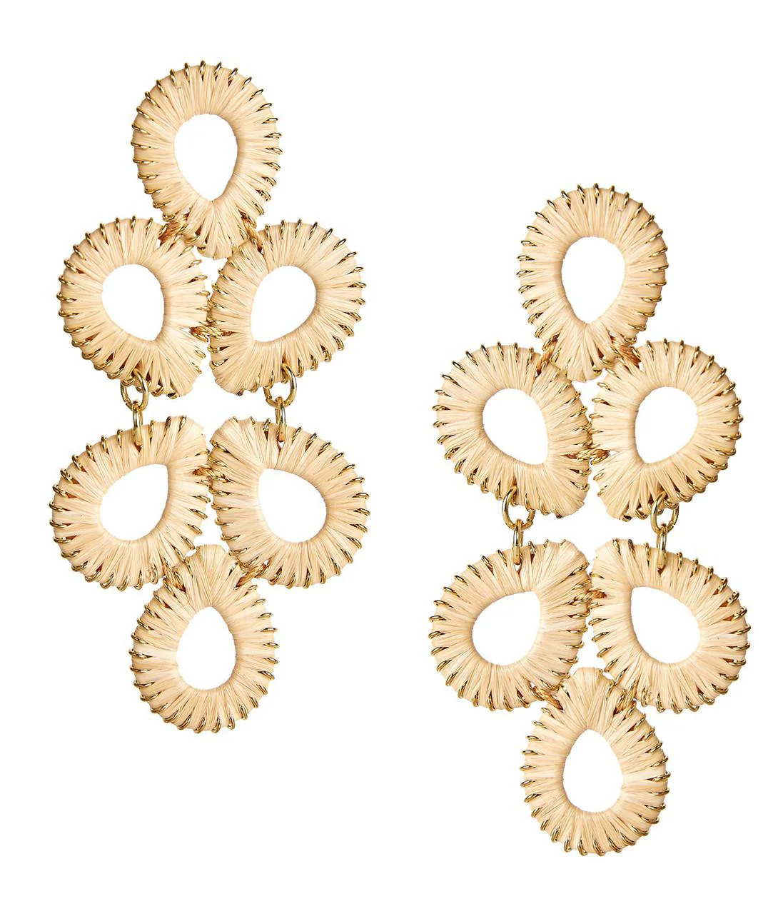 Ginger Raffia Teardrop Dangle Earrings | Lisi Lerch | Lisi Lerch Inc