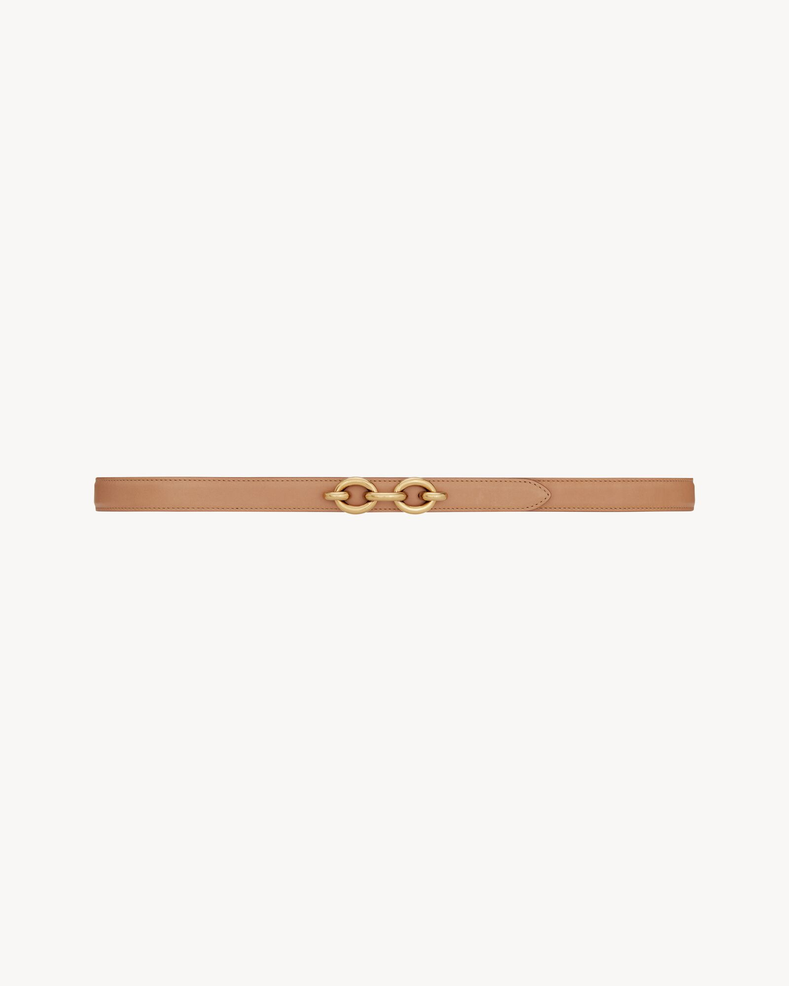 maillon thin belt in vegetable-tanned leather | Saint Laurent Inc. (Global)