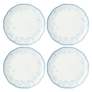 Butterfly Meadow Cottage White Dinner Plate (Set of4) | The Home Depot