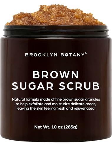 Brooklyn Botany Brown Sugar Body Scrub - Moisturizing and Exfoliating Body, Face, Hand, Foot Scrub - Fights Acne, Fine Lines & Wrinkles, Great Gifts For Women & Men - 10 oz | Amazon (US)
