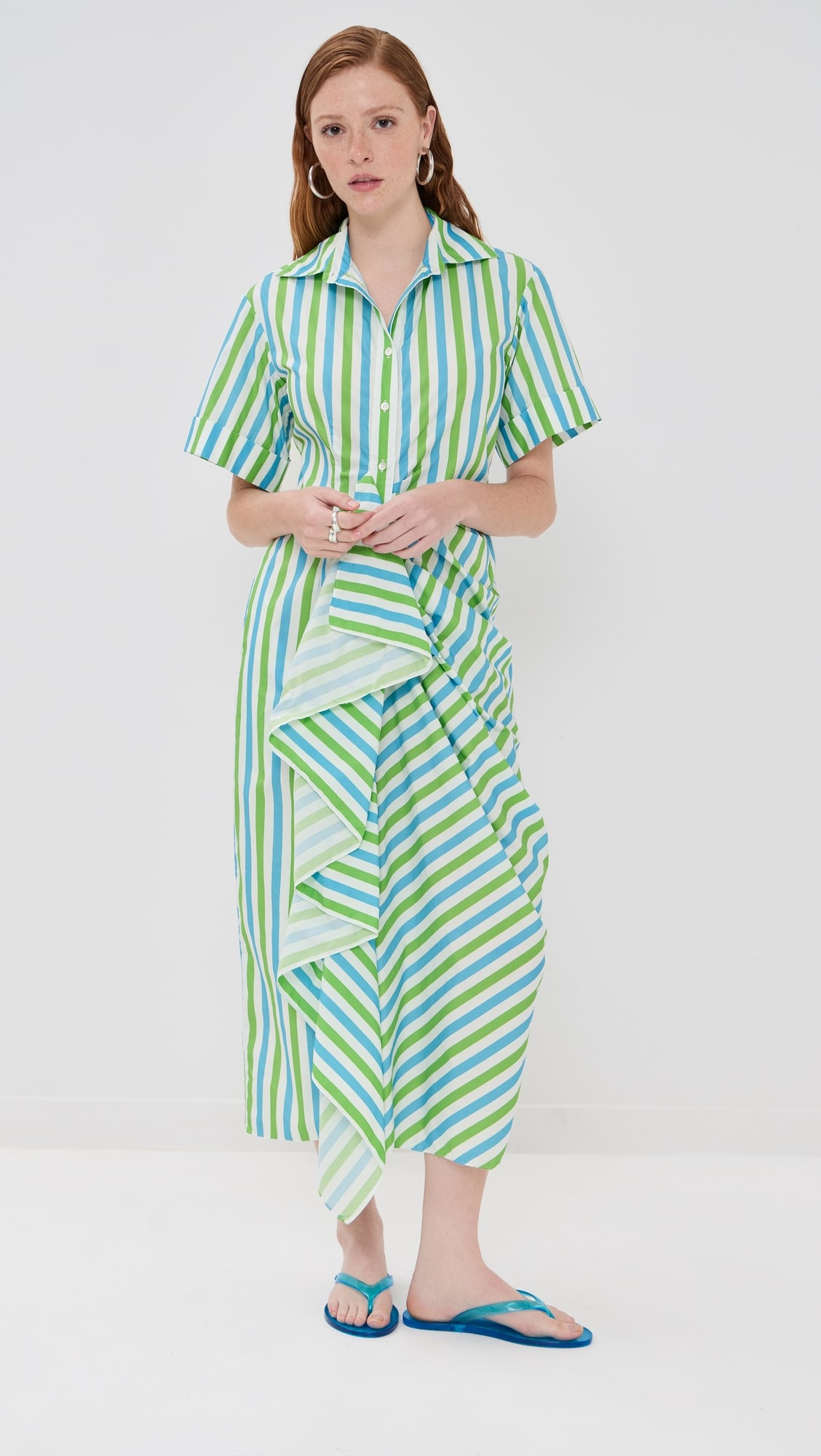 Gathered Ruffle Shirt Dress | Shopbop