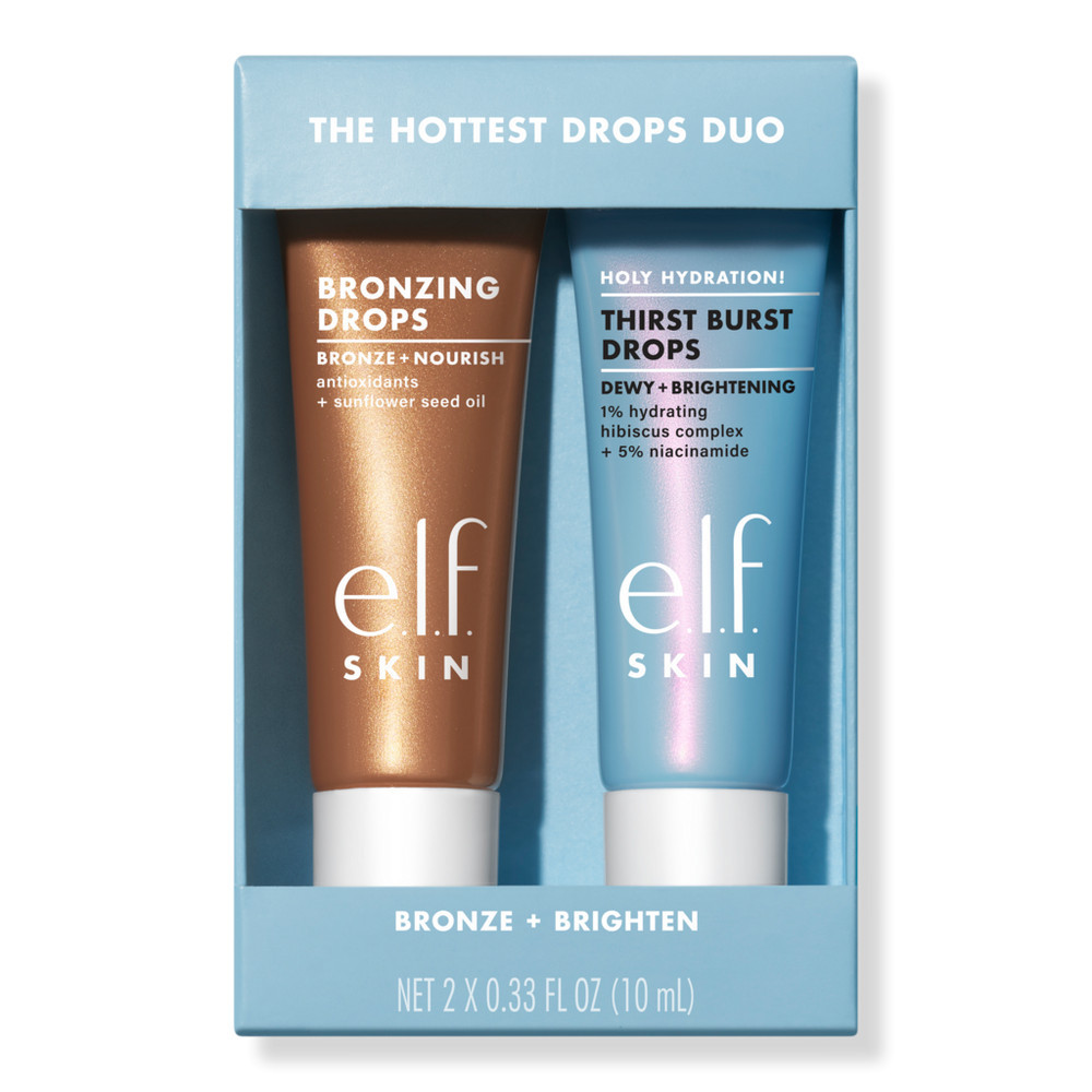 e.l.f. Cosmetics The Hottest Drops Duo: Bronzing Drops & Holy Hydration! Thirst Burst Drops | Ulta