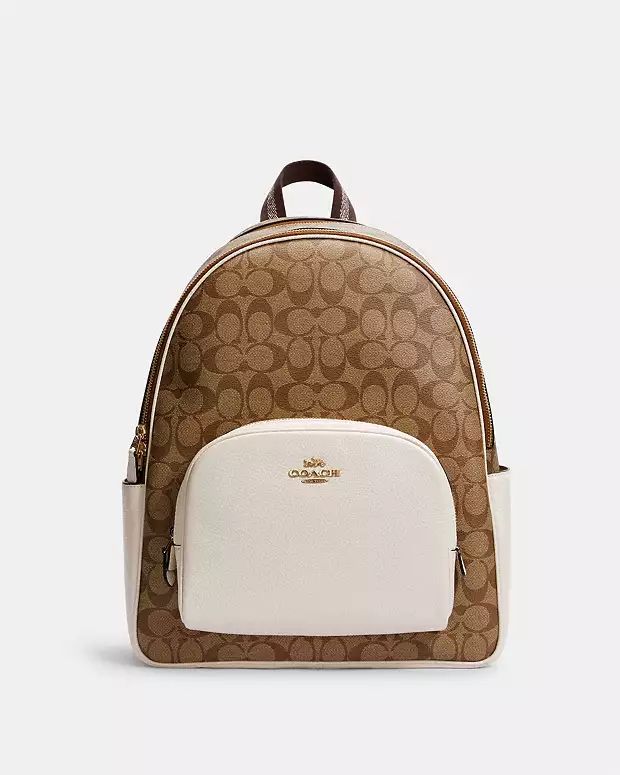 Large Court Backpack In Signature Canvas | Coach Outlet CA