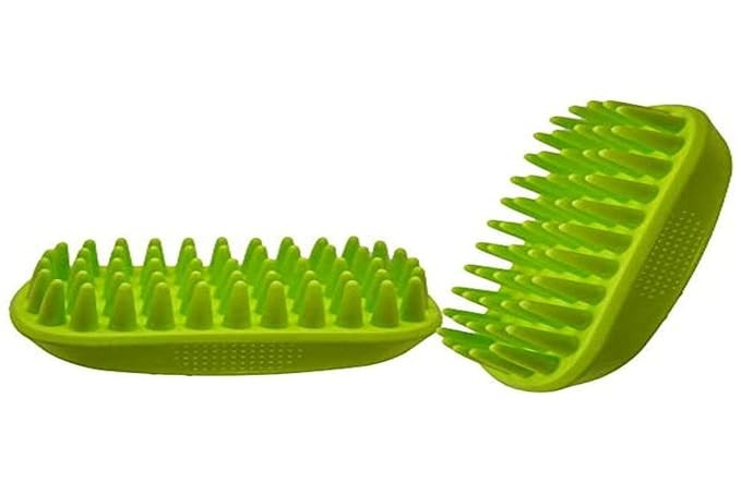 Dog Silicone Shampoo Brush, Easy to Clean Dog Bath Brush& Soft Massage Comb Brushing for Medium t... | Amazon (US)